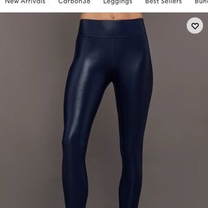 Carbon38 Glossy Dark Blue Leggings